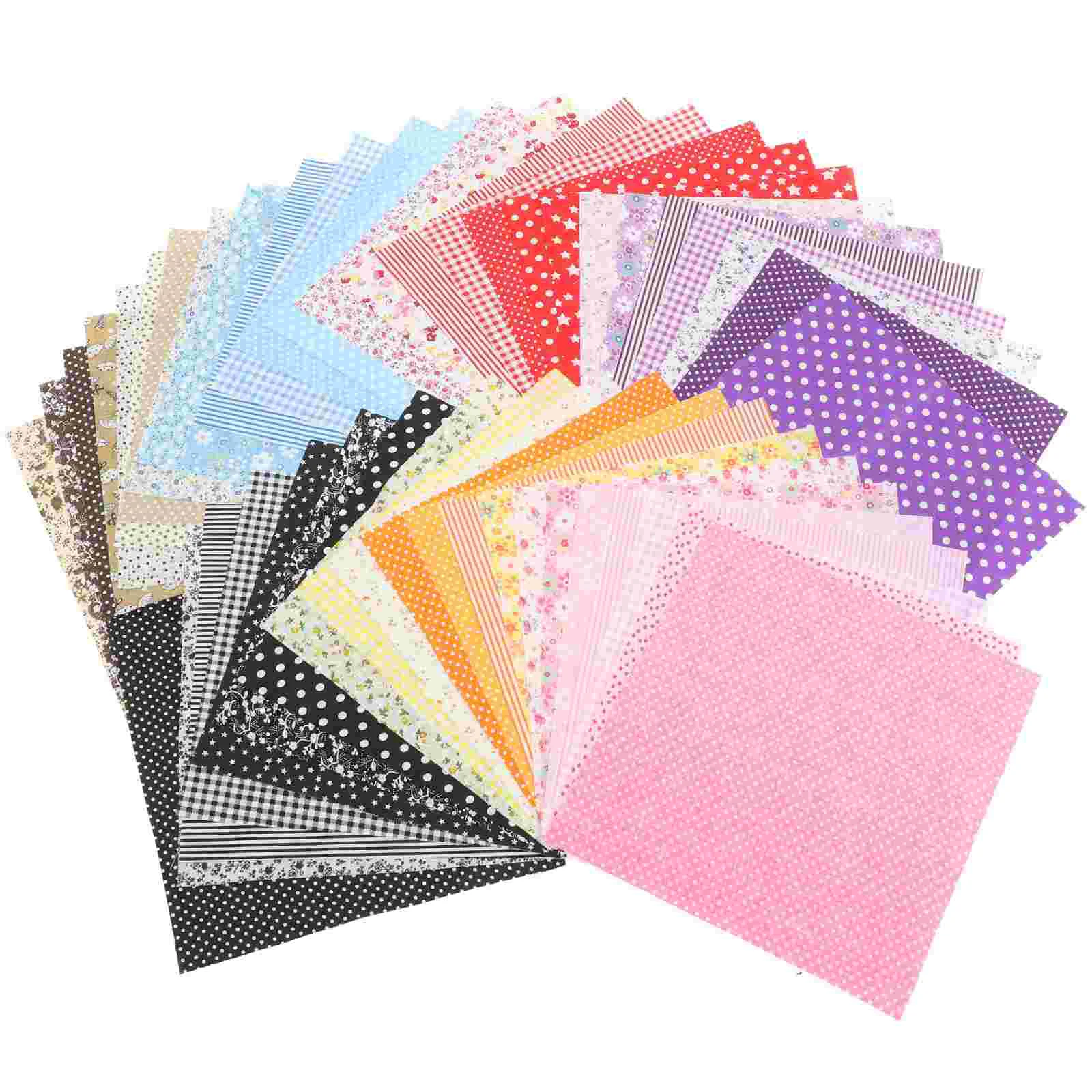 

Fabric Sewing Cotton Patchwork Floral Squares Quilting Sheets Diy Craft Bundles Crafting Printed Pattern Star Stripe Bundle Dot