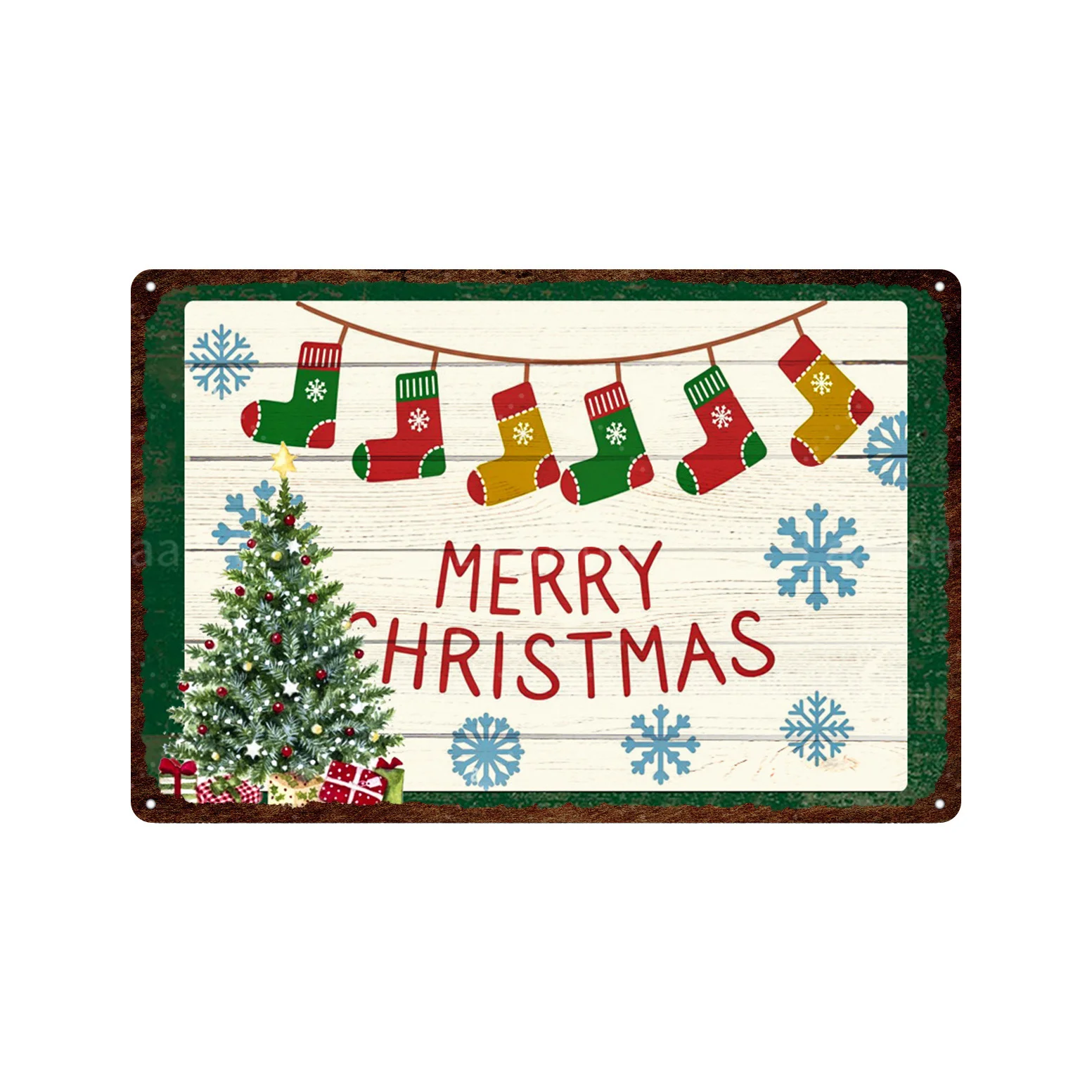 

Vintage Poster Tin Sign Iron Painting For Wall Decor Merry Christmas Metal Plaque Sign New Years Art Gift For Decorating Home