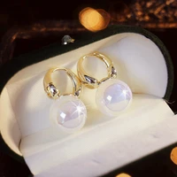 2022 new design dreamy color mermaid pearl earrings korea sweet and elegant jewelry party fairy accessories for woman girls gift