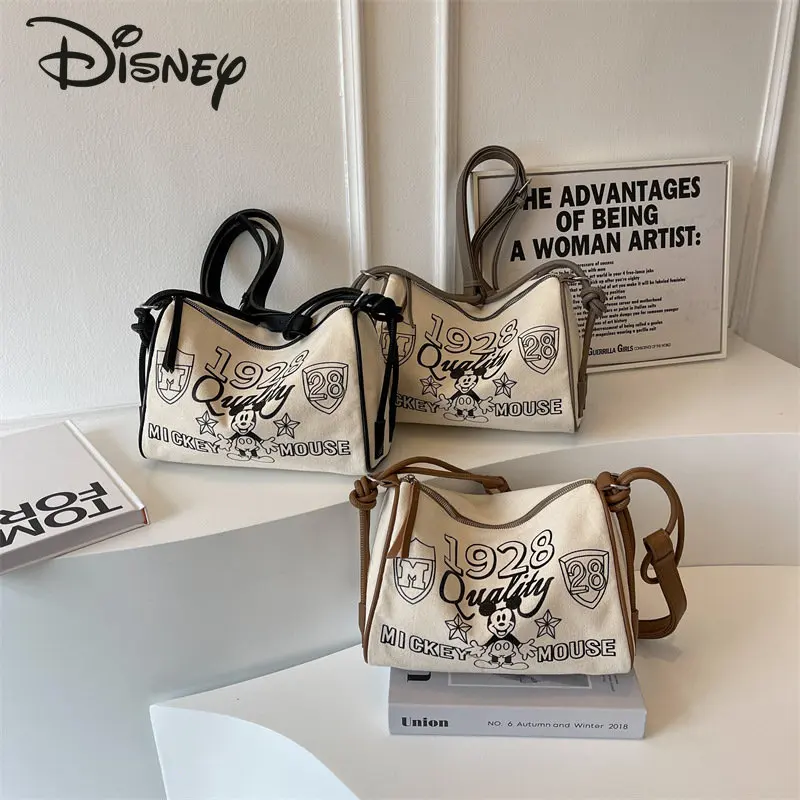 Disney Mickey New Women's Bag Fashionable High Quality Large Capacity Crossbody Bag Casual Multifunctional Storage Travel Bag