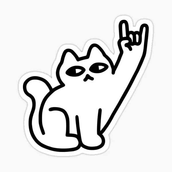 

Cats Like Metal 5PCS Stickers for Kid Stickers Print Water Bottles Art Luggage Cute Living Room Cartoon Home Bumper Laptop Room