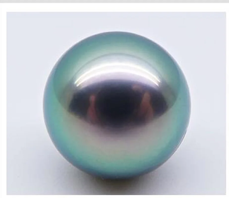 

Charm 6mm natural south sea genuine black peacock redish round loose pearl gemstones 8008