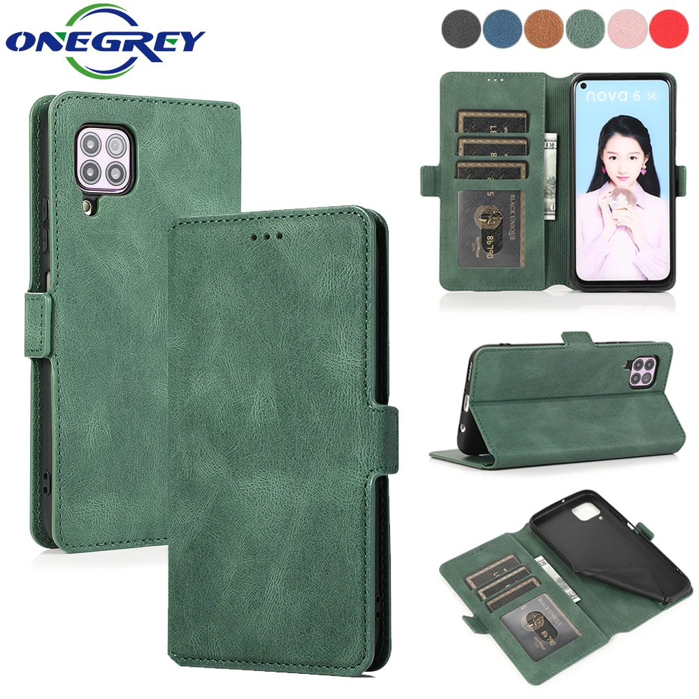 

PU Leather Card Slots P30 Phone Case For Huawei P40 P20 Mate 30 20 Lite Pro P Smart 2020 2019 Magnetic Wallet Stand Bags Cover