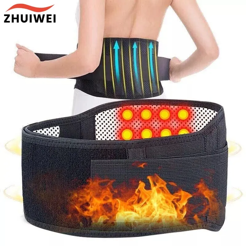 

Adjustable Waist Tourmaline Self Heating Magnetic Therapy Back Waist Support Belt Lumbar Brace Massage Band Health Care