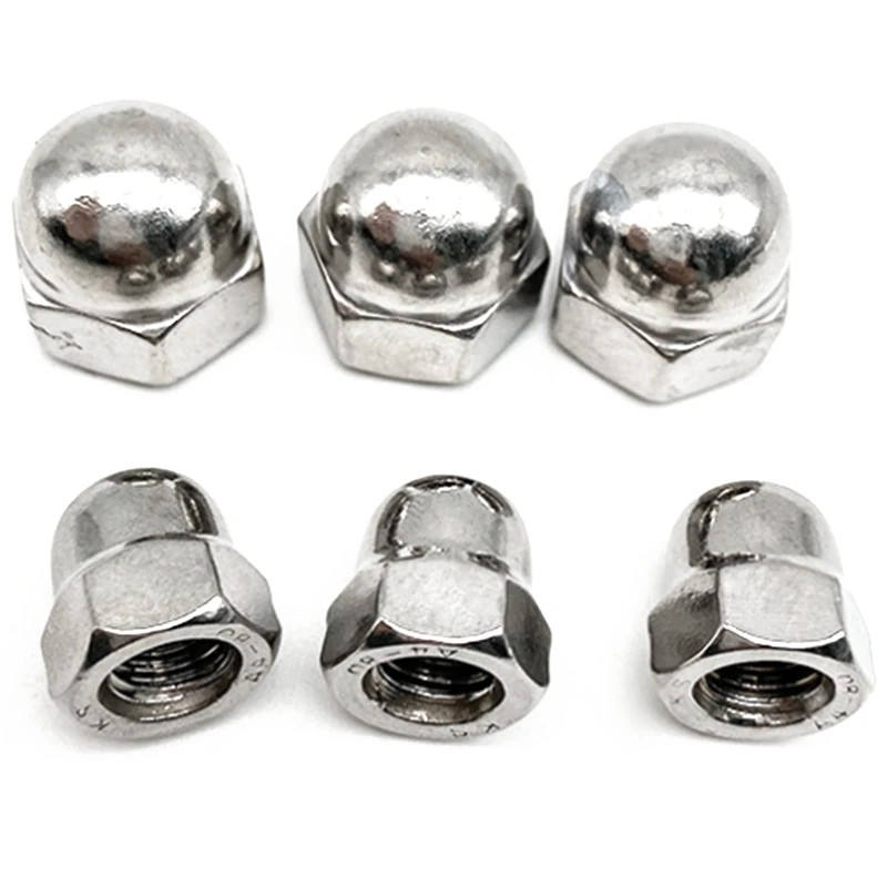 

20Pcs M8 304 Stainless Steel Small Half Ball Nut Head Nuts Insert Nutsert Cap Screw Cap