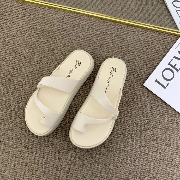 

2022 Fashion Brand Narrow Weave Slippers Women Square Toe Flat Casual Shoes Summer Slide Outdoor Flip Flops Beach Sandals Mujer
