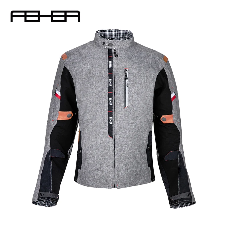 

FEHER Casual Jacket Motorcycle Moto Cross Motorbike MX BMX DH Dirt Bike Jackets Mountain Bicycle Coat With Protector For Men