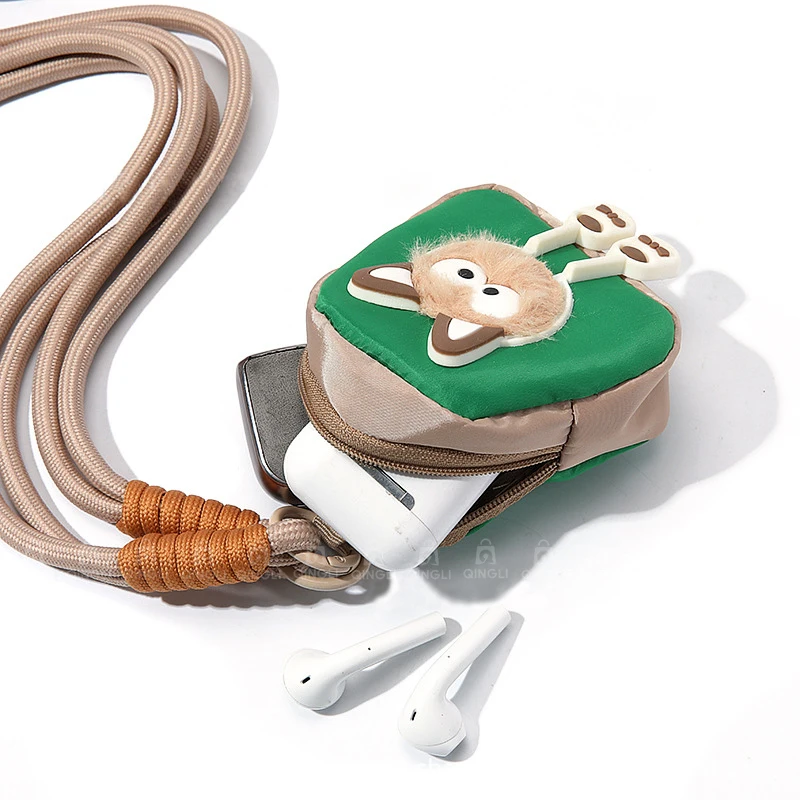 Новый шейный ремешок для монет женский милый маленький лисий подвесная сумка