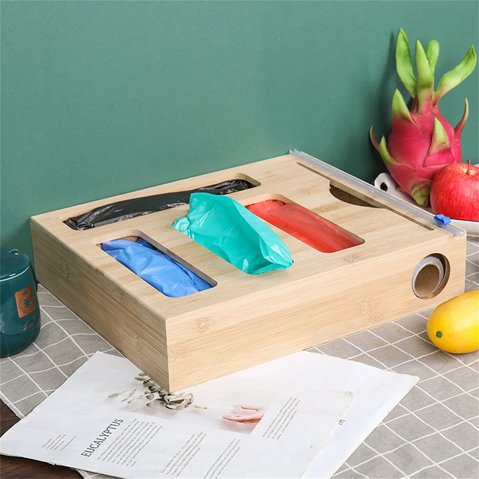 

Wooden Ziplock Bag Storage OrganizerKitchen Drawer Or Wall MountFood Storage Bag Organizer Box Bag Storage Organizer For Kitchen