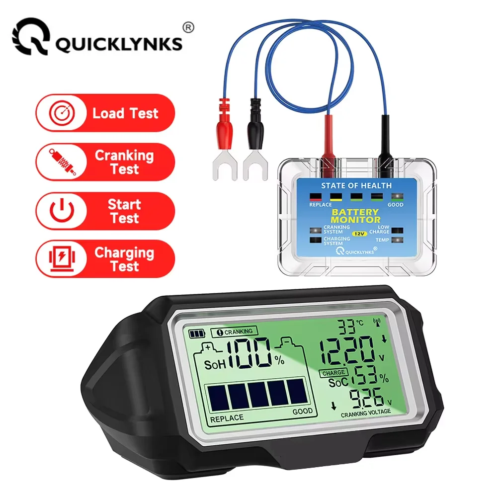 

Диагностический прибор QUICKLYNKS, устройство для диагностики автомобильных аккумуляторов, 12 В, 433 МГц