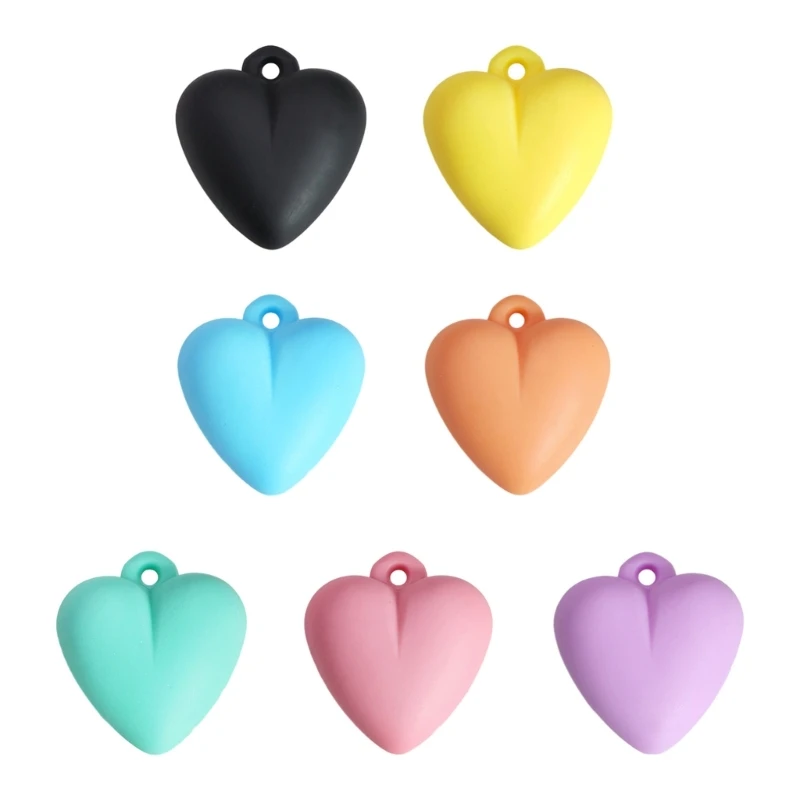 

Heart Earring Loose Bead 3D Heart Pendants Spacer Bead for DIY Jewelry