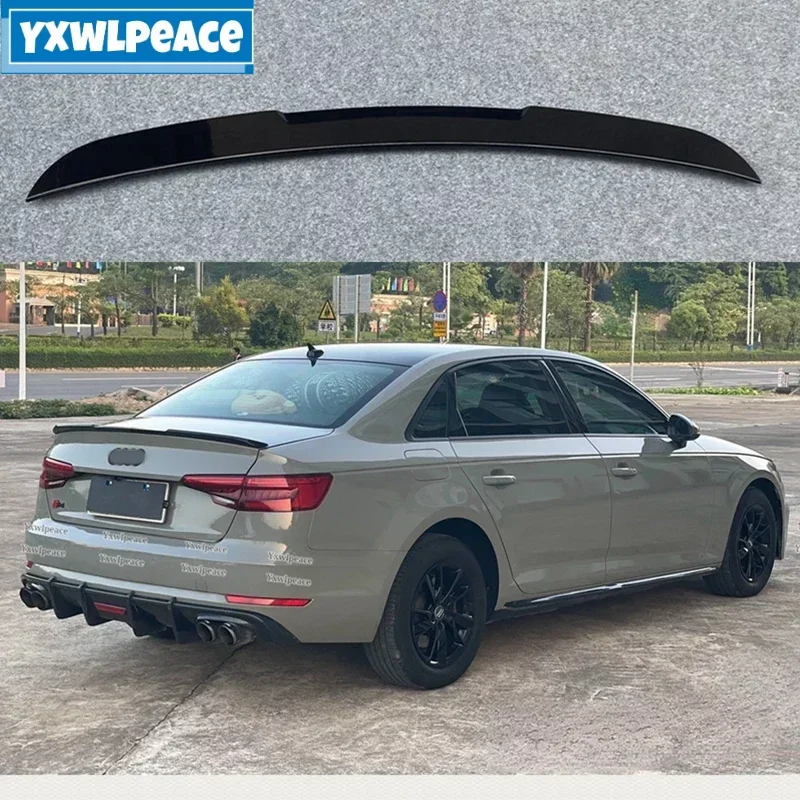 

Спойлер для Audi A4 B9 2017 2018 2019 21 2020, спойлер из АБС-пластика, Праймер, цветной задний спойлер для багажника, автомобильные аксессуары