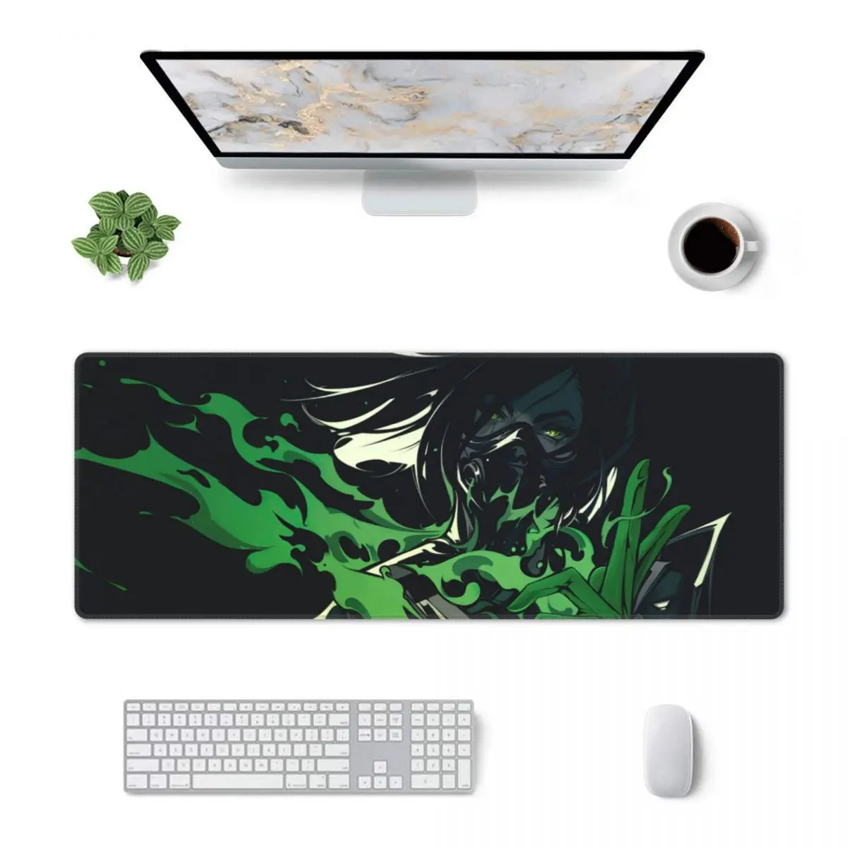 

Large Mouse Mat Viper Computer Valorant Anime Video Game Office Notebook Pad Casual Stain Resistant Birthday Gift Desk Mat Gamer