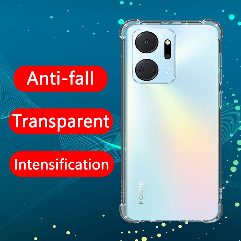

Airbag Shockproof Transparent Case For Huawei Honor X7a case Silicone Full Cover Clear for honorx7a case