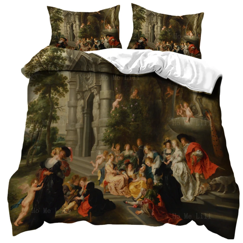 Молитвенный постер с ангелом Сад любви пастора Святого Френсиса средневековый