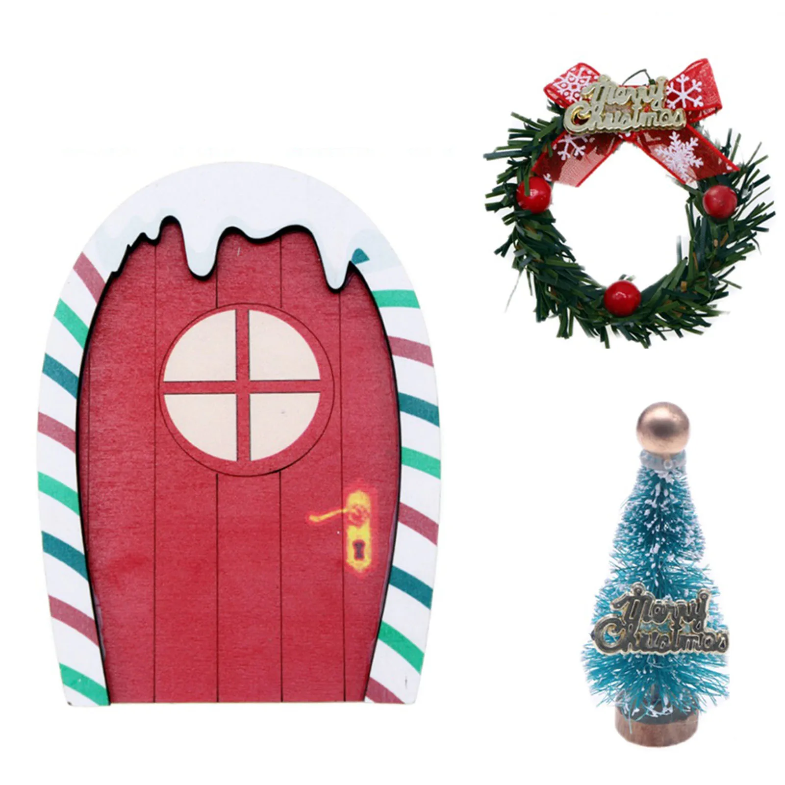 Рождественская микро-Ландшафтная Статуэтка ярких цветов рождественские