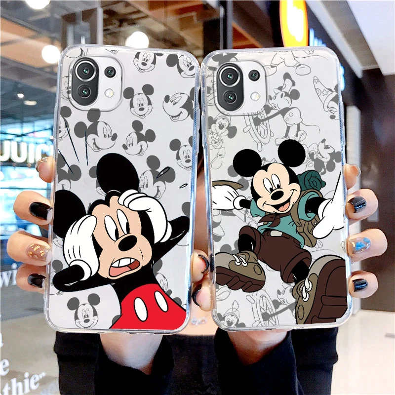 

Mickey Mouse Cool Transparent Phone Case For Xiaomi Mi 13 Lite 12T 12S 12X 12 11 11T 11i 10T 10 9 Pro Ultra 5G Cover Capa Shell