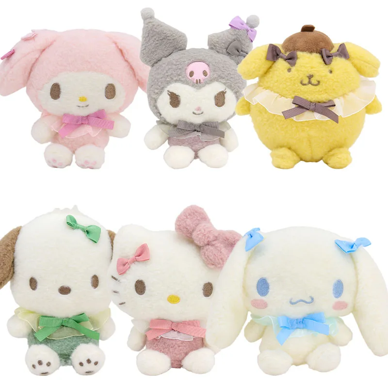 

New 15Cm Kawaii Kuromi Mymelody Cinnamoroll Anime Plush Toys Cartoon Creative Retro Faded Stuffed Animals Doll Birthday Gift Toy