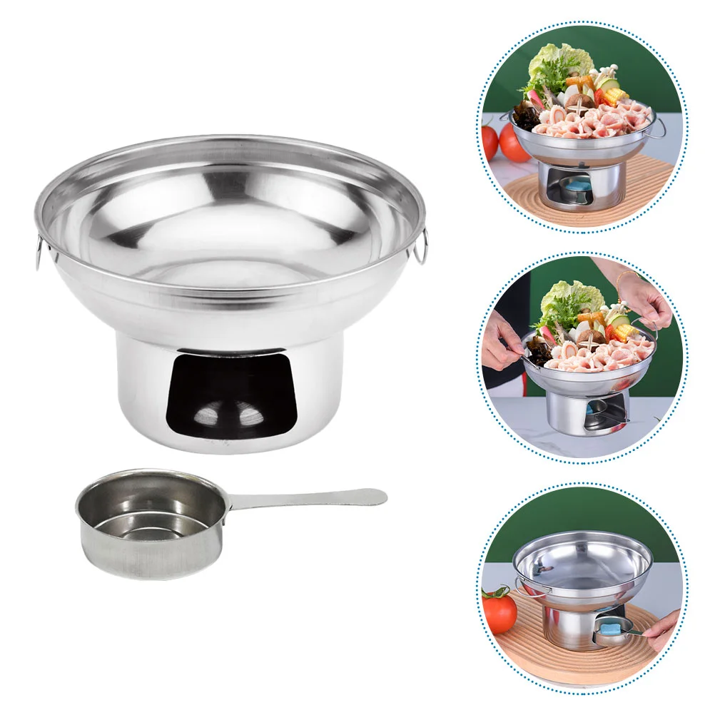 

1 Set of Convenient Heating Container Little Hot Pot for Outdoor