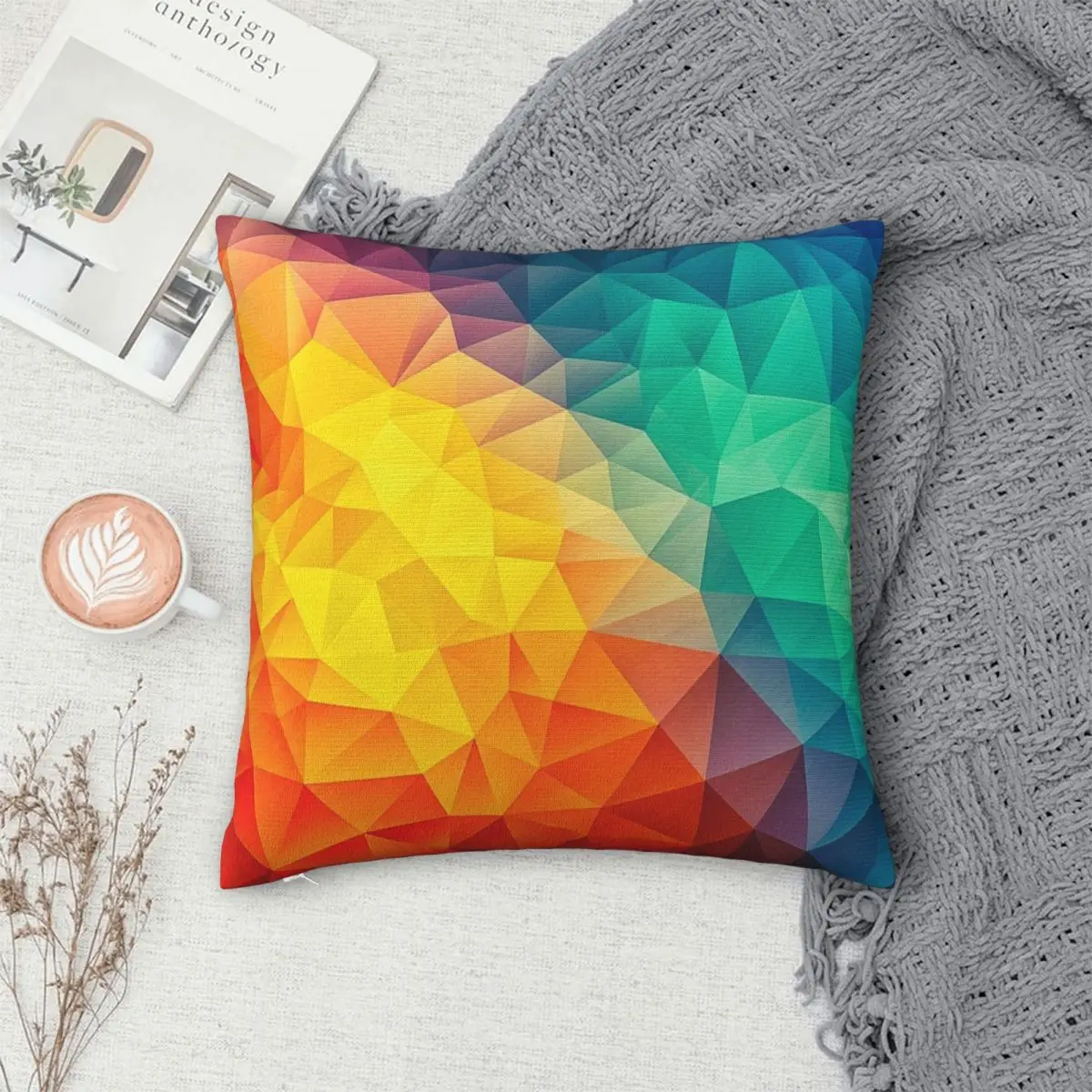 

Разноцветная наволочка Cubizm с рисунком, чехол для подушки, удобная декоративная подушка для дивана