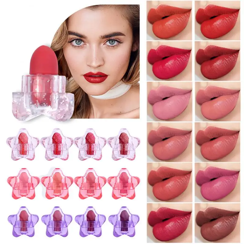 

Fit Colors Pentagram Mini Lipstick Set 12 Colors Mini Portable Capsule Lipstick