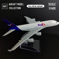 1400 scale metal aviation replica fedex a380 cargo aircraft alloy diecast model 15cm world collectible miniature ornament