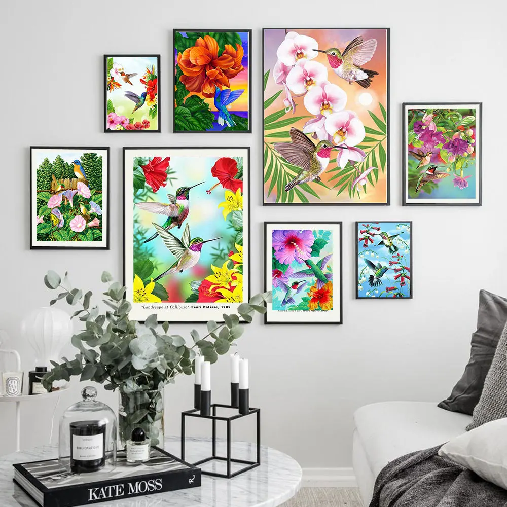 

HUACAN 5D Diamond Painting Animal Full Drill Square Diamond Embroidery Bird Mosaic Flower Picture Of Rhinestone Home Decor