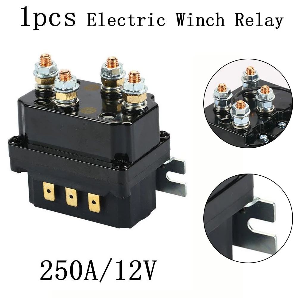 

12V 250A Winch Electromagnetic Relay Contactor Integrated Waterproof Relay For ATV UTV Winch 5000-7000 Lbs Electrical Equipment
