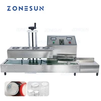 zonesun desktop automatic plastic medical bottle aluminum foil lid electromagnetic induction sealing machine