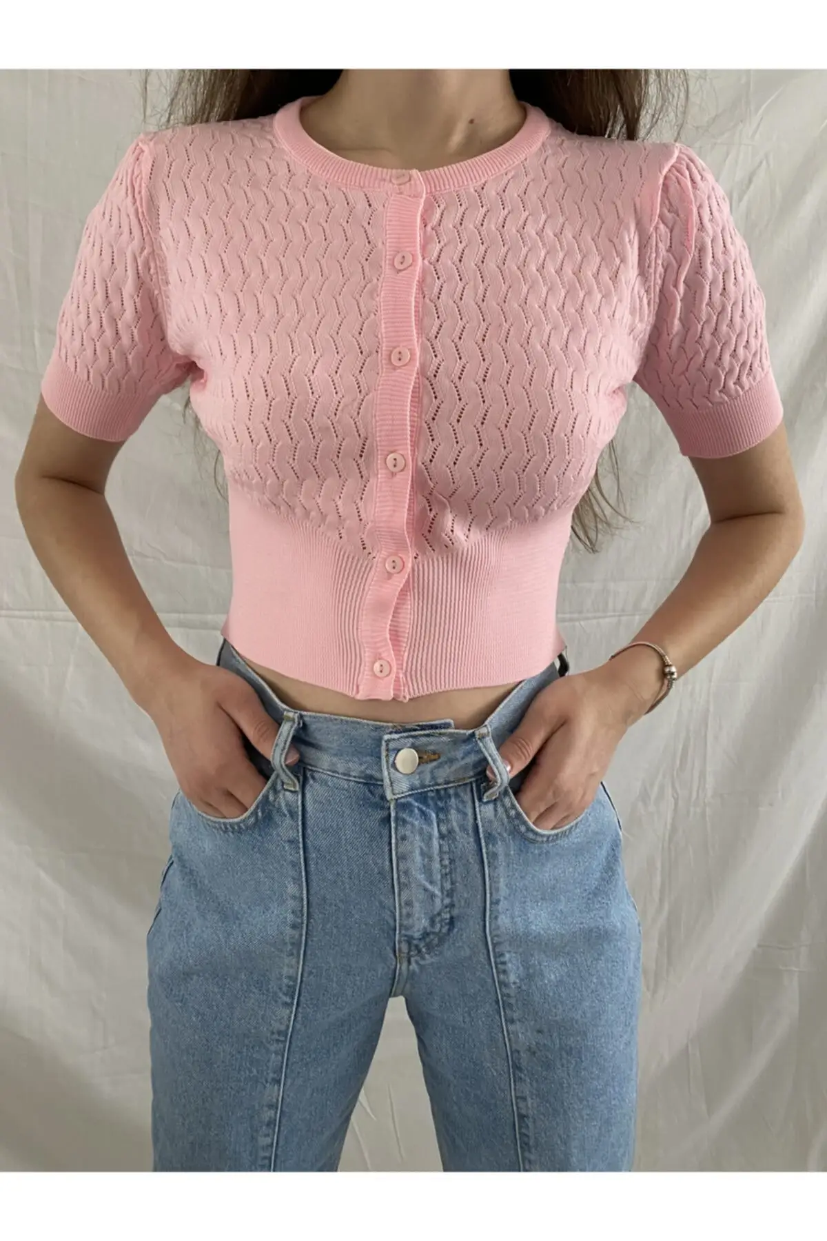 

Women's Cardigan Crop Buttoned Casual Knitted High Quality Fashion Cardigan Sweaters Loose Sweater Jumper