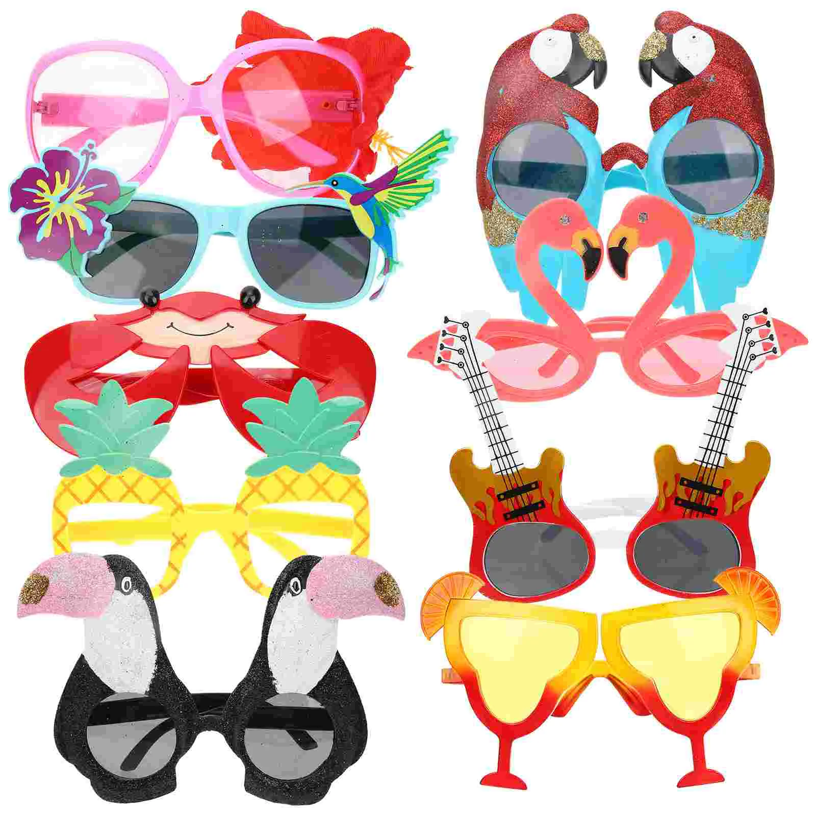 

Party Glasses Sunglasses Eyeglasses Hawaiian Funny Summer Beach Luau Eyewear Supplies Tropical Costume Pool Stuffers Goodie