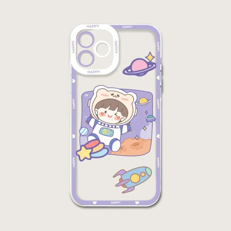 Милый чехол для телефона с изображением астронавта телефон IPhone 12 Pro Max 14 13 11