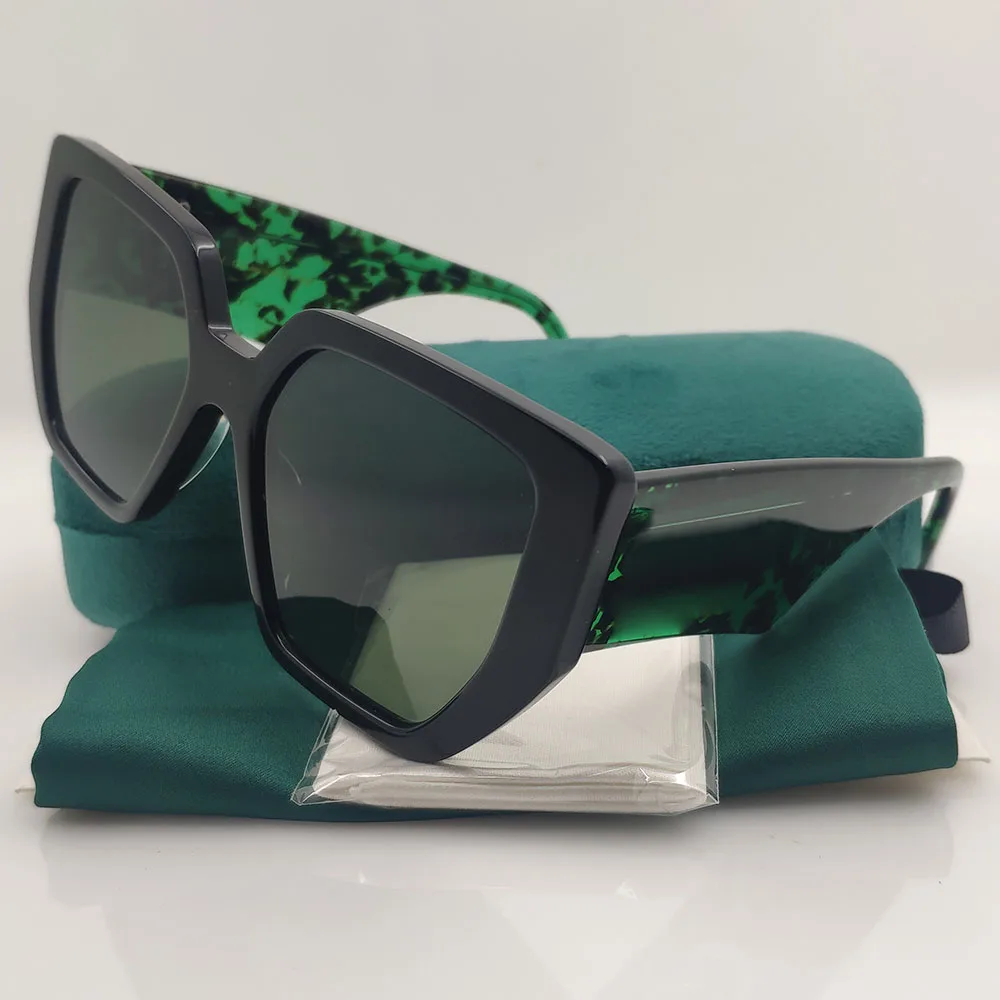 Square Fashion 2022 Green Acetate Sunglasses For Women Brand Designer Black Female PROTECT Girl Ladies For Sun Glasses UV400