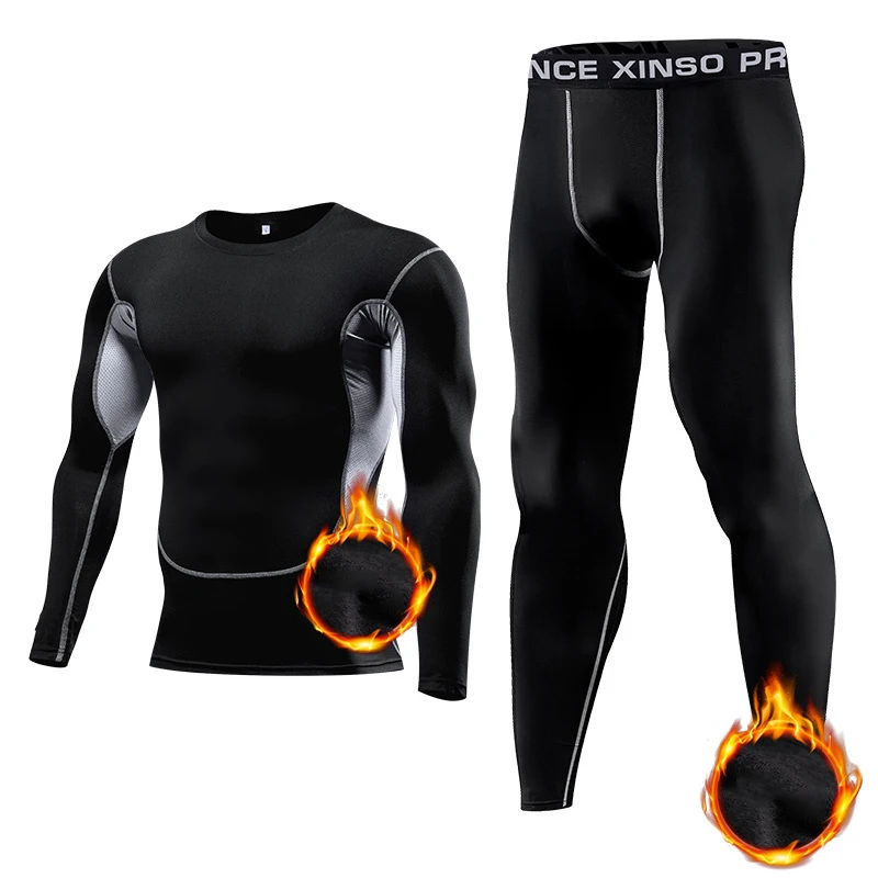 Tight Thermal Underwear Set Men Compression Warm Outdoor Sports Function Breathable Training Cycling Thermo Underwear Long Johns