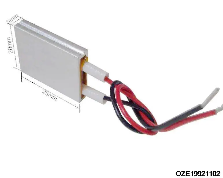 Термостат нагревателя из алюминия, 25x20x5 мм, 24 В, 60 ° C