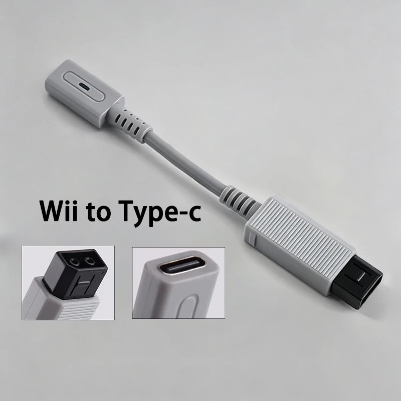 Фото Кабель-переходник Type-C (женский) на Wii/Wii U (мужской) для подключения питания, 2-контактный, 180 градусов №2