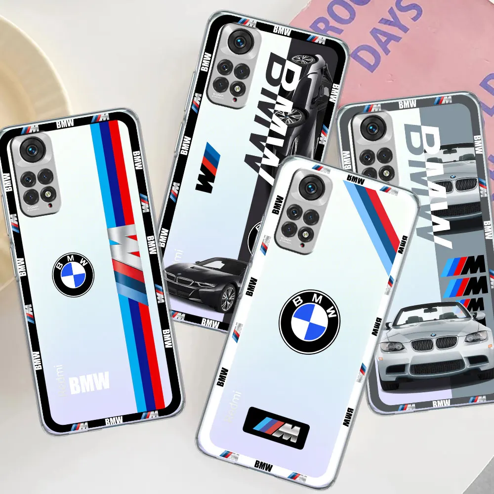 

Cool BMW-M Sports Car logo Silicone Case For Xiaomi Redmi Note 12 10 11 9S 9 8 7Pro 10S 11T k40 8T 9A 9C 10C Fundas Soft Cover
