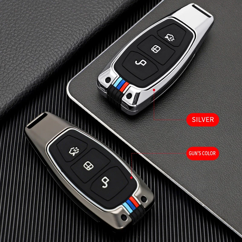 Car Key Case For Ford Fiesta Focus 3 4 Mondeo Ecosport Kuga ST Fob Remote Cover Holder Shell Bag Keychain Accessory Styling - купить по