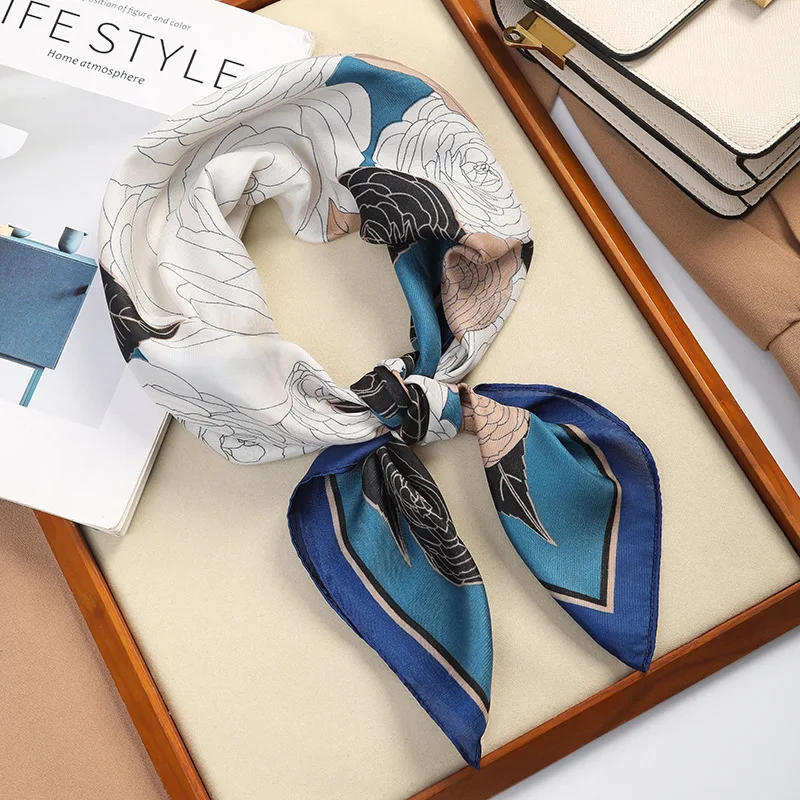 Шелковый шарф женский модный высококачественный квадратный Sense 70 защита шеи