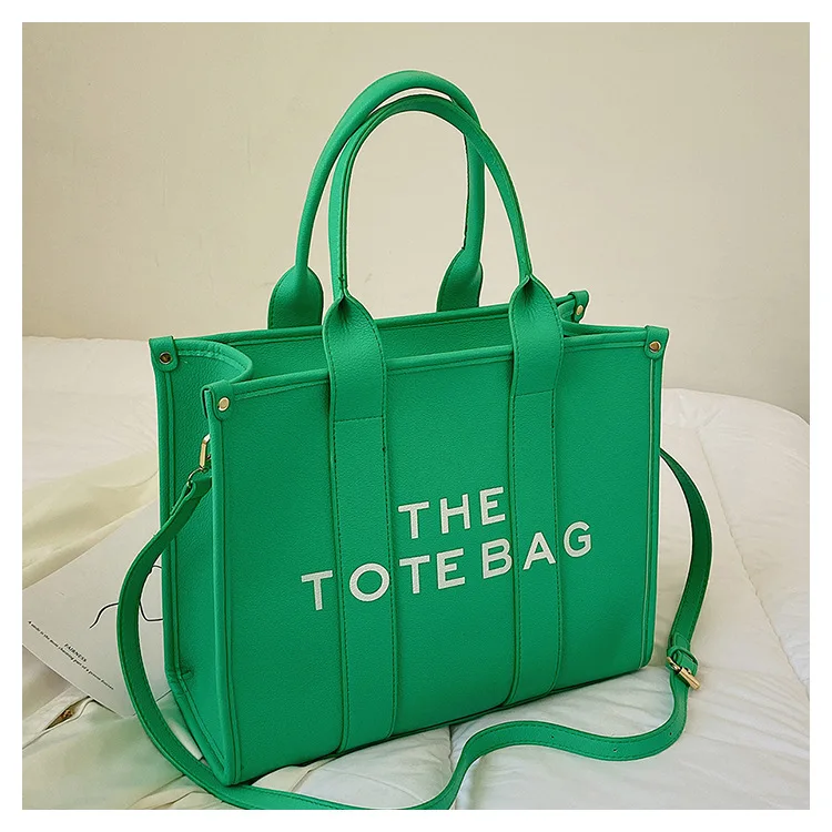 

The Traveler Lage Tote bag For Women Crossbody Female Handbag New Solid Words Letter Leisure Large Bag PU Luxury Fashion