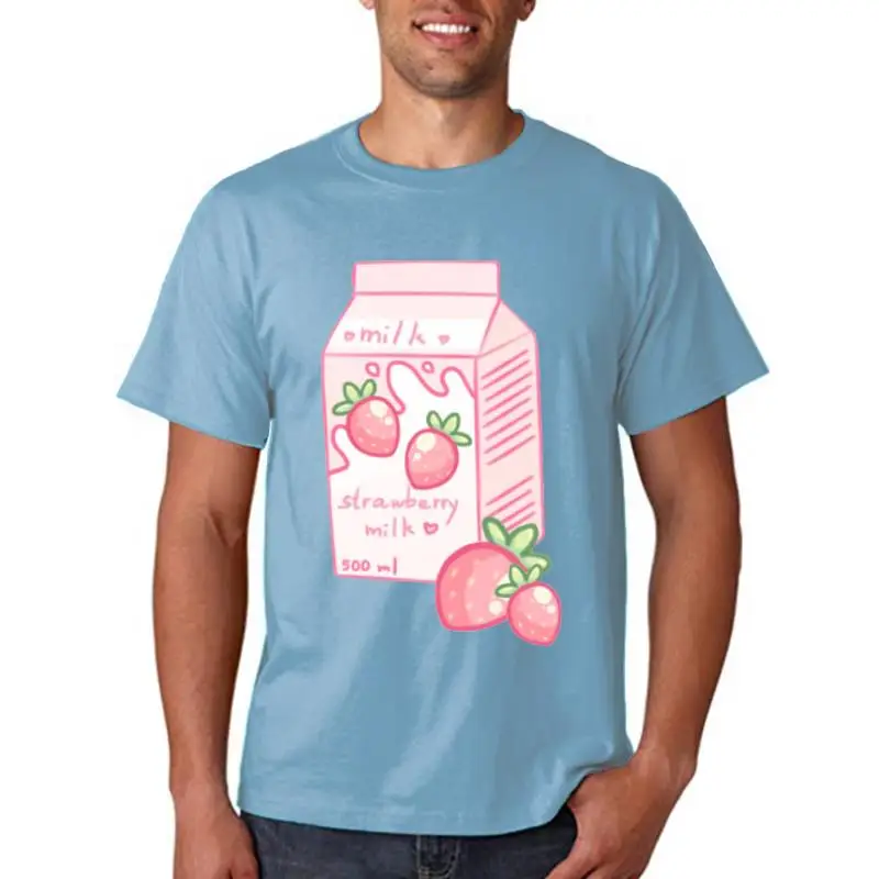 

Женская футболка 2022, футболка с графическим принтом клубничного молока в стиле 90-х, милые футболки в стиле Харадзюку для девочек, летние жен...