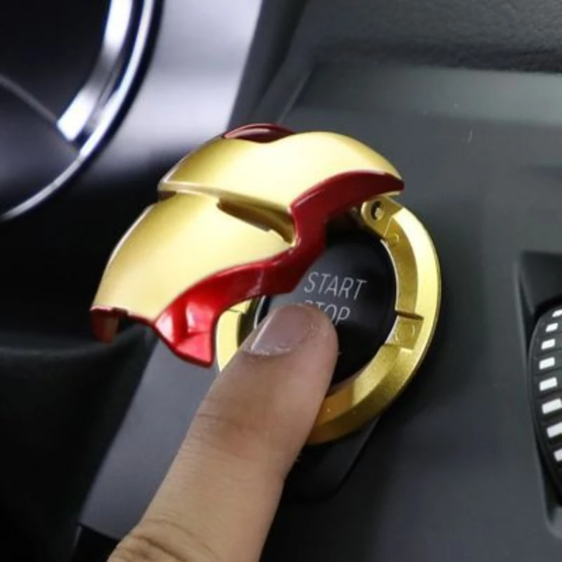

Creative cool one-button start decorative sticker button cover ignition switch protective cover sports car interior start ring