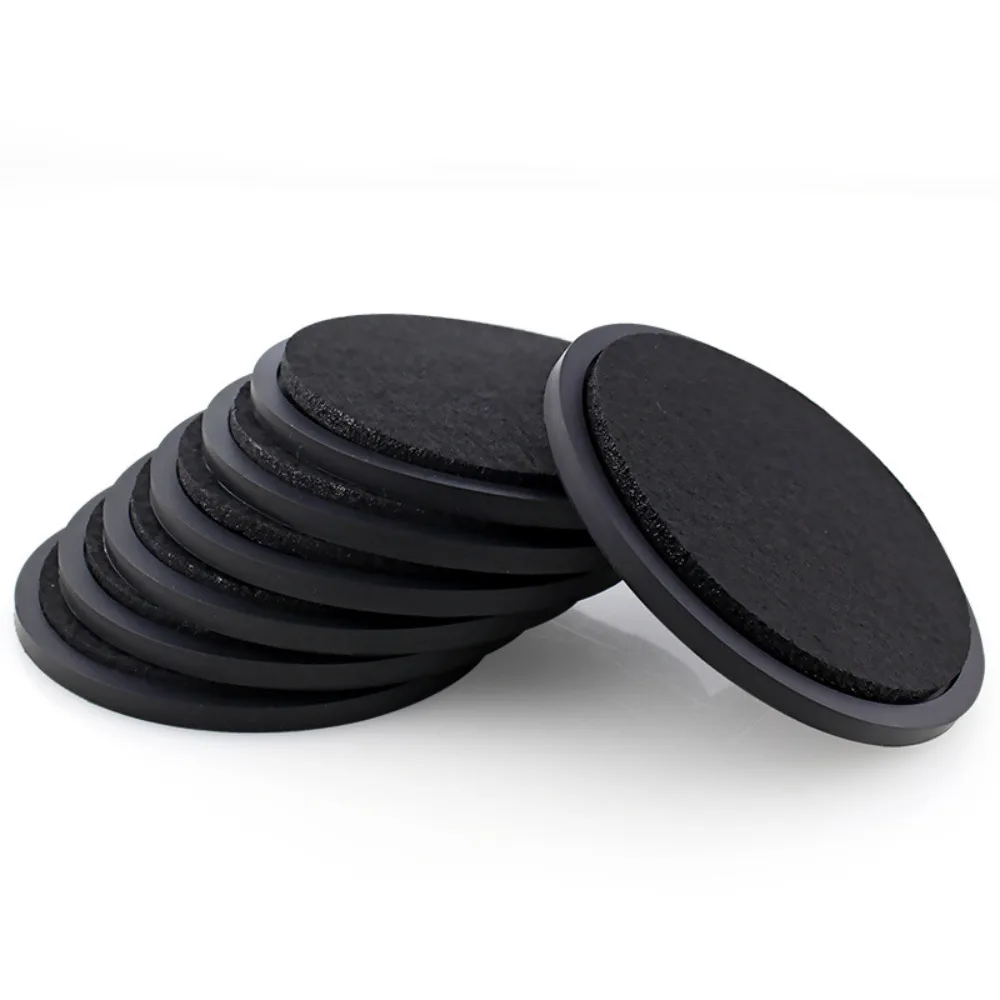 

with Felt Pad Silicone Coasters Removable Reusable Insulated Coaster Black Tabletop Protection for All Table Types