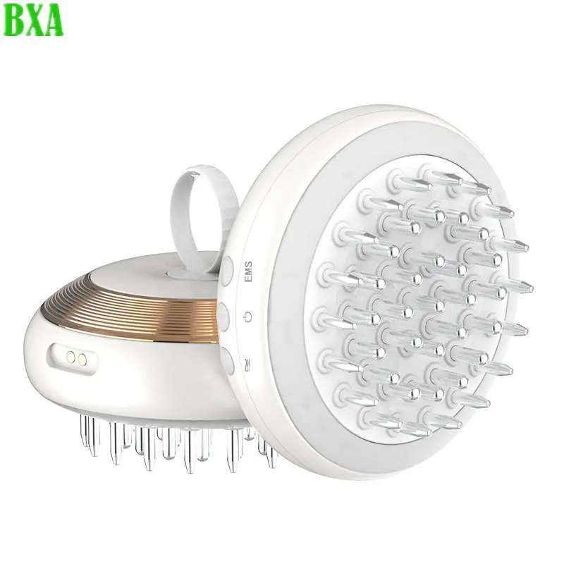 

New EMS Laser Vibration Massage Comb Design Hair Loss Treatment Electric Scalp Applicator Hair Regrowth Comb With Liquid Guide