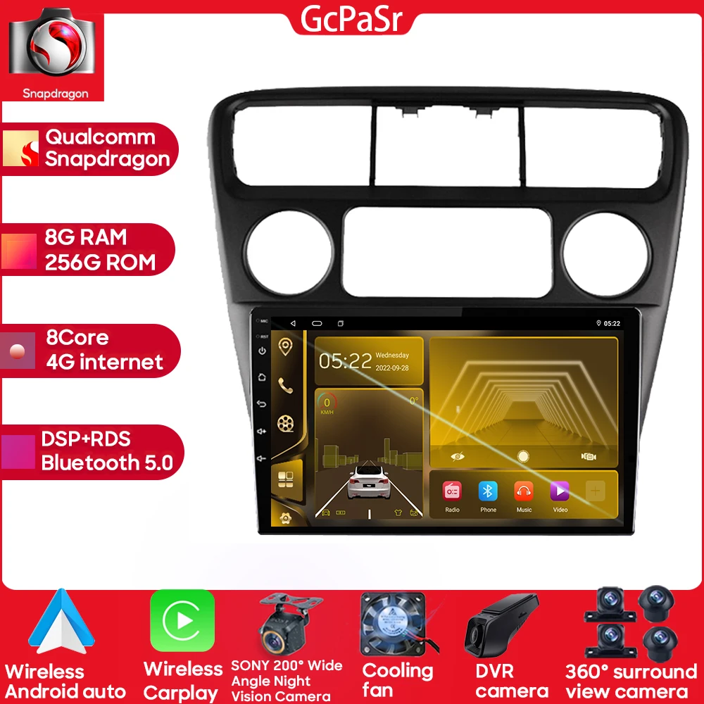 

For Honda Accord 6 1997 - 2002 Car Multimedia Player Android 13 Qualcomm Snapdragon Car Radio Player DSP RDS Wifi 4G Carplay