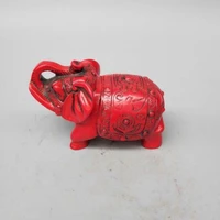 chinese imitation red resin elephant crafts statue