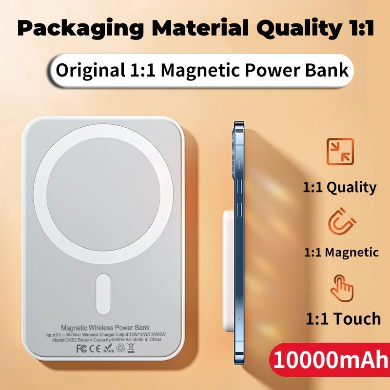Original 1:1 Macsafe Powerbank Magnetic Wireless Charger For iPhone 12 13 14 Pro Max Portable Power Bank Spare Auxiliary Battery