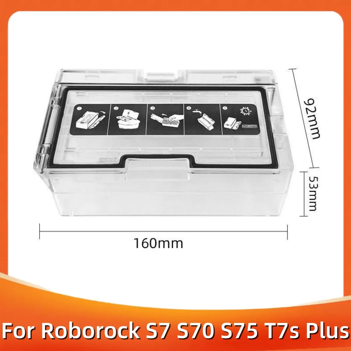 

Пылесборник для Roborock S7, S70, S75, T7s Plus, T7s, пылесборник, фильтр Hepa, запасные части, стандартная
