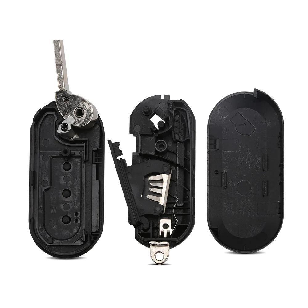 WhatsKey 3 Button Flip Remote Key Shell Складной чехол для Fiat 500 Panda Punto Stilo Ducato Bravo Citroen Jumper Peugeot Boxer