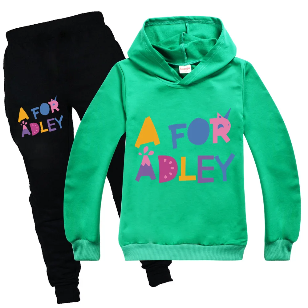 A for Adley Clothing Sets Children Birthday suit Boys Tracksuits Kids Sport Suits Hoodies Top +Pants 2pcs Set